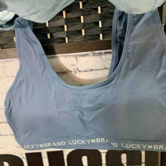 Lucky Brand Blue 2 PK Logo Comfort Bras - Picture 4 of 7